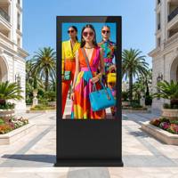 AIYOS Commercial Outdoor LCD Kiosk IP65 Waterproof Sunlight Readable Digital Signage 24/7 DOOH Display OEM Manufacturer