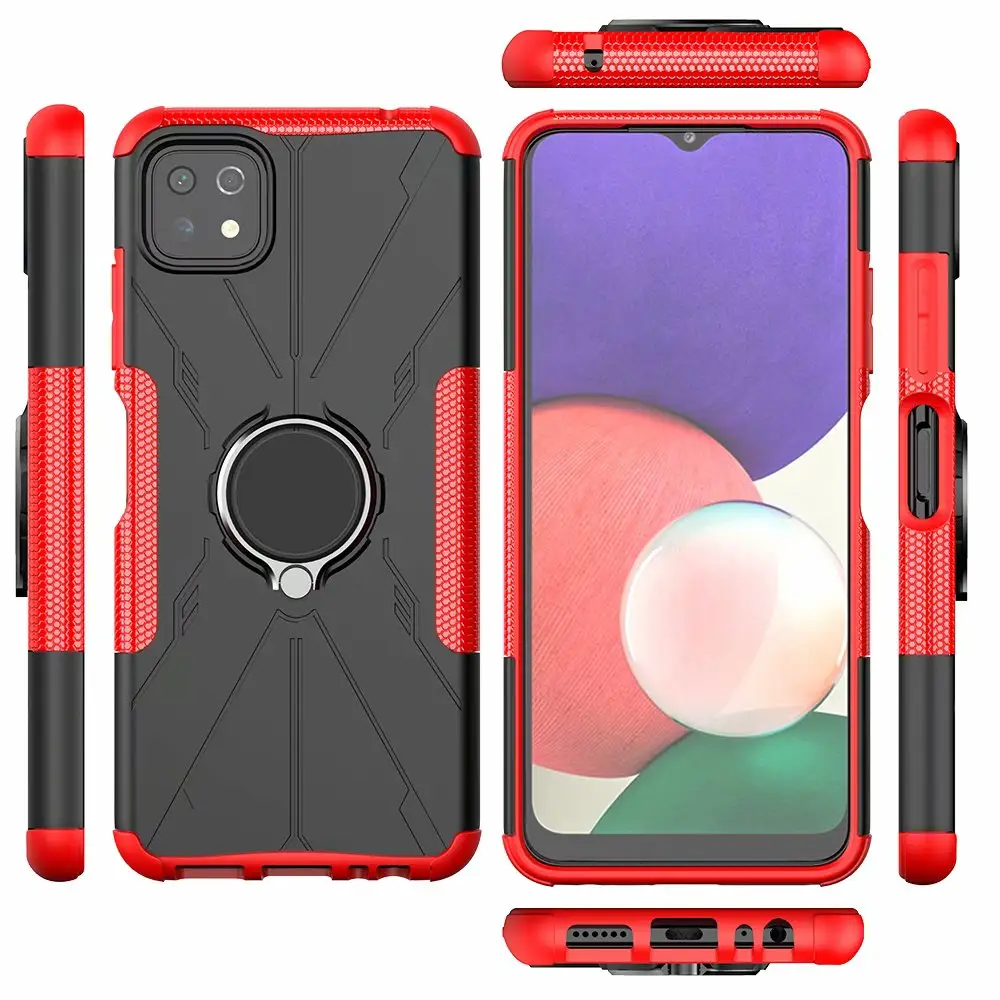 Shockproof TPU PC Hybrid Phone Case Bags With Kickstand For Samsung Galaxy A22 5G