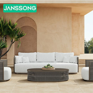 Juego de Sofás de Exterior de Metal de Lujo, Juego de Muebles de Exterior de Aluminio, Conjuntos de Jardín para Hoteles y Villas, Muebles de Patio para Resorts y Villas, Sofá de Exterior - Product Image 3