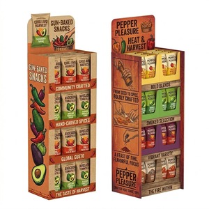 Présentoirs de sol <span class=keywords><strong>en</strong></span> carton personnalisés pour snacks, chips, bonbons et produits alimentaires pour supermarchés et magasins de détail - Product Image 6