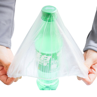 100 Housses Alimentaires Réutilisables Imperméables en PE Transparent avec Bandes Élastiques