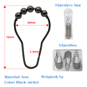 YIWANG Wholesale Dark Nickel Shower <b>Curtain</b> Hook Ring <b>for</b> <b>Curtain</b> - Product Image 3