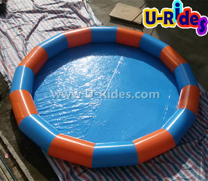 Jouets d'eau pour enfants de <span class=keywords><strong>6m</strong></span>, rond orange bleu PVC, <span class=keywords><strong>piscine</strong></span> gonflable personnalisée pour la marche aquatique, balle zorb - Product Image 3