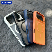 Étui magnétique VAWI B440 givré effet peau pour iPhone 17 Pro Max, coque antichoc en PC avec aimants