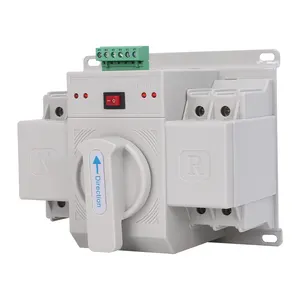 Auto switch and auto recover I-0-II 220/230V CB level micro break double power automatic transfer switch 2P 63A
