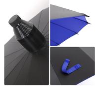 Parapluie Droit Personnalisé 16K en Cuir Imperméable avec Poignée, Stock d'Usine, Coupe-Vent, Pliant, Portable, pour Affaires, Pluie/soleil, Cadeaux Personnalisés