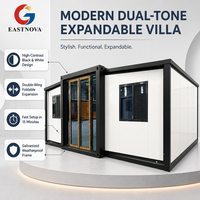 Maison extensible personnalisée, villa modulaire préfabriquée avec une disposition moderne, maison modulaire en acier léger pour une vie en toute saison