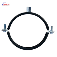 Ensemble de colliers de serrage isolés pour tuyaux de CVC, colliers de serrage pour tuyaux de CVC, anneaux en métal fendus doublés de caoutchouc