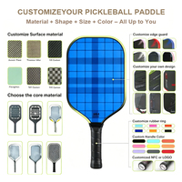 Vente directe d'usine - 5ème raquette de pickleball thermoformée en fibre de carbone T700 avec noyau en mousse intégrale et design personnalisé