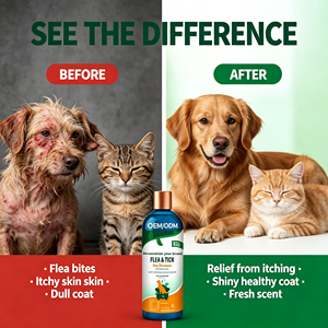 Shampoo anti-puces, tiques et <span class=keywords><strong>poux</strong></span> pour chiens, formule végétale efficace, 200-500 ml - Product Image 5