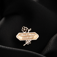 Haute tendance de la mode Ethos personnalisé personnalisé hommes et femmes gravé nom broches broches
