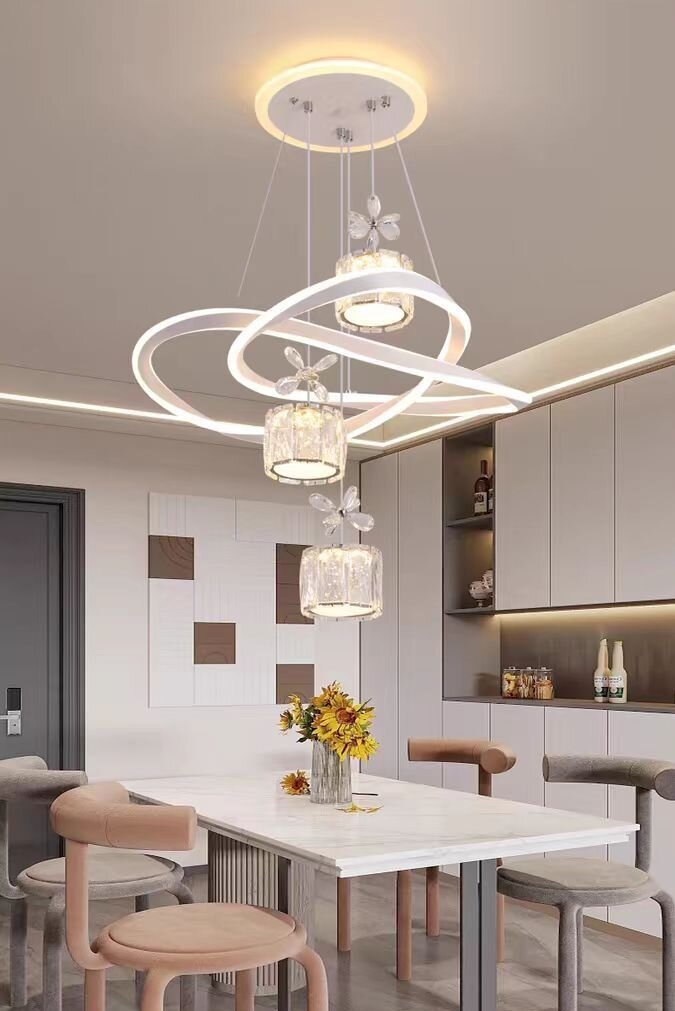 Modern Crystal Light Luxury Dining Room Chandelier Home Led Advanced Sense Livingroom Lamp Pendants Lighting 2025 · image 6
