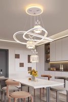 Lustre de salle à manger moderne en cristal de luxe pour la maison Led Advanced Sense Living Room Lamp Pendentifs Lighting 2025