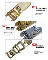 Tugas Berat 1inch/25mm baja paduan Tie down Ratchet untuk gesper 700kg/800kg/1000kg kargo memukul sabuk Ratchet untuk gesper