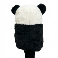 Funda para Palo de Golf y Gorra de Golf de Tela de Felpa de Panda, Promocional, Hecha a Mano, de Dibujos Animados, Bonita, con Diseño de Número Uno, Protección para la Cabeza del Palo