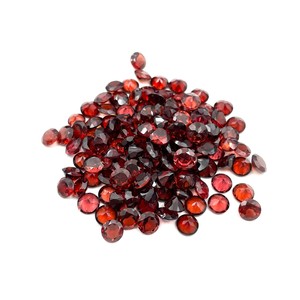 Natural Red <b>Garnet</b> Round Cut Faceted Loose Gemstones For Jewelry Making 4.5mm IGI Certified Mozambique Round <b>Garnet</b> Stone Bulk - Product Image 3