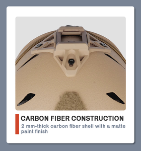 Casque tactique en fibre de carbone de qualité supérieure pour les activités extrêmes hors route et le patinage, design de coque rhombique aérodynamique avec support NVG - Product Image 6