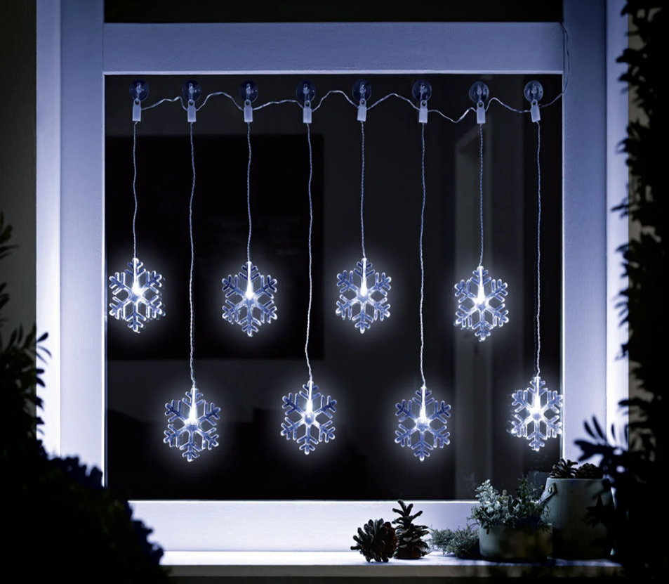Acrylic Snowflake LED Curtain Light - Christmas Holiday Decoration - Ningbo O-Tec Trading Co., Ltd.