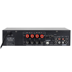 Amplificador de potencia de Audio para el hogar al por mayor de fábrica 2 zonas 200W 4 canales alta calidad de sonido interior 220V 110V Material metálico - Product Image 6