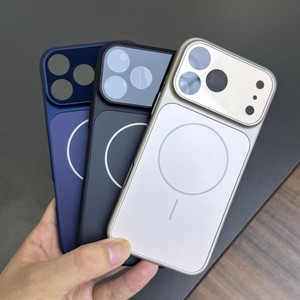 Coques de téléphone magnétiques givrées mates couleur originale pour iPhone 18 17 16 15 Pro Max avec protection d'objectif et coque arrière de conversion - Product Image 3