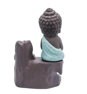Custom <strong>Incense</strong> <strong>Burner</strong> <strong>Back</strong> <strong>Flow</strong> Tower Cones Sticks Holder Ceramic Porcelain Buddha Monk - Product Image 2