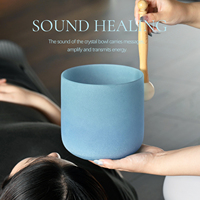 Bols chantants en cristal de quartz de haute pureté Jinfang 440Hz & 432Hz 6-14 pouces pour bain sonore, yoga, méditation et relaxation