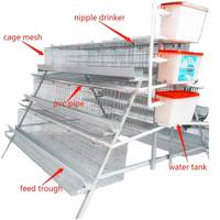 Pondoir à poules pondeuses à 3 niveaux de type A, cage à batterie pour volailles, poulailler à vendre
