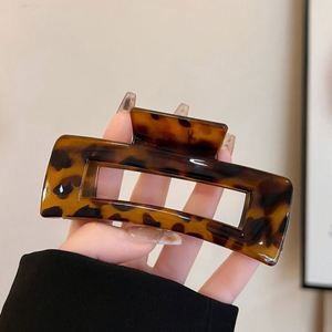 Vintage Leopard Print Acrylic Oversized Claw <b>Clip</b> for Women Wedding Christmas Halloween Back Head Luxe Stylish Hold - Product Image 4