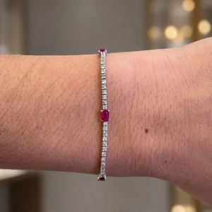 Bracelet tennis EtherStar Jewels avec diamants de laboratoire certifiés IGI, taille brillant 1,80 carat, or massif 18K 14K 10K, argent 925, cadeau - Product Image 4