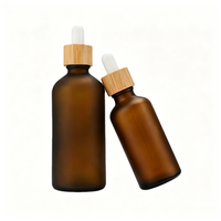 Vente en gros de flacons compte-gouttes en verre ambré givré de 5 ml, 10 ml, 15 ml, 20 ml, 50 ml, 100 ml, résistants à la lumière, pour huiles essentielles