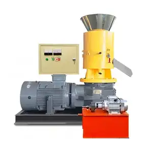 Small Pellet Maker Pelletizer Machine For Animal Feeds Wood Pellet Making Machine Flat Die Pellet Mill