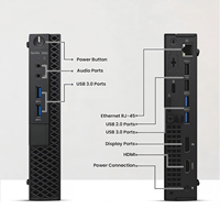 Mini-ordinateur de bureau Barebone Tiny Optiplex 3050 7e génération, propre, sans rayures, grade A, testé et fonctionnel