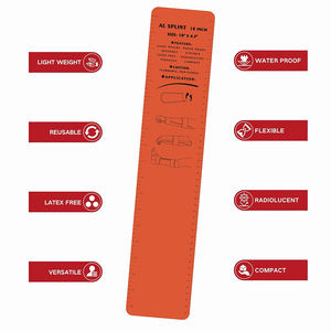 Férula de emergencia de primeros auxilios impermeable plegable Rollo de férula de aluminio acolchado de espuma médica - Product Image 3