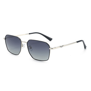 Gafas de Sol Polarizadas Rectangulares para Hombre, Montura Metálica, UV400, Gafas de Sol para Conducir, Color Plateado, Nuevo Modelo 2025 - Product Image 5