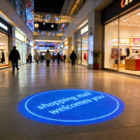Projecteur publicitaire extérieur en aluminium personnalisé avec LED étanche haute luminosité, design personnalisable pour utilisation au sol