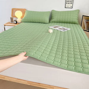 3pcs không thấm nước rô nệm đặt bảo vệ pad bedsheets mềm kẻ sọc trải giường được trang bị tấm đặt khách sạn beddings bedspread - Product Image 3