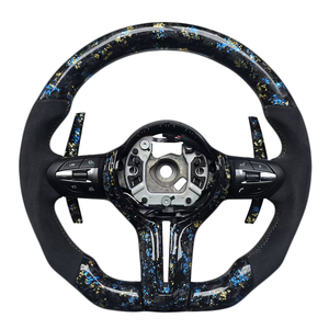 Volant de direction en fibre de carbone forgée Alcantara neuf pour BMW Série 3 Série 5 F10 F20 F30 F90 F01 F02 - Product Image 1