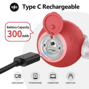 360 °   Akıllı Otomatik Elektrikli Kedi Dönen Top Çok Renkli İnteraktif Evcil Hayvan İp Oyuncağı USB Şarjlı Lüks Tasarım PC Silikon - Product Image 2
