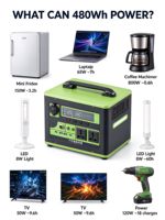 Centrale Électrique Portable OEM 600W 800W Générateur Solaire 480Wh Onde Sinusoïdale Pure pour Voyage en Extérieur, Camping, VR et Alimentation de Secours 220V
