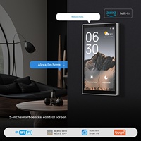 Pantalla de Control Central WiFi Zigbee para Hogar Inteligente con Graffiti, Alexa Integrada, Linux, IPS de 5 Pulgadas, Intercomunicador