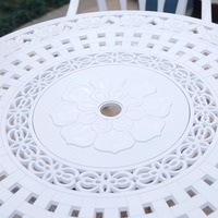 Tables d'extérieur en fonte d'aluminium Chaises Cours Balcons Jardins Protection solaire imperméable Loisirs Table basse Ensemble