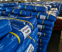 Rouleaux de bâche en HDPE imperméable, robuste, à motif tissé uni, pour abri pour animaux de compagnie, maison pour chien et tente
