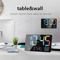Jam Alarm Digital RGB Dengan Tampilan Angka Besar LED Berwarna Dinamis
