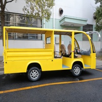 Bus touristique jaune personnalisable pour la visite des monuments de la ville, avec espace de chargement, bus touristique de luxe, mini-camion électrique homologué pour la circulation routière