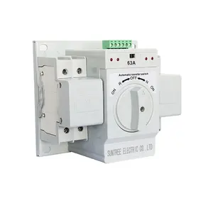 Fase única ATS interruptor de transferencia automática Manual interruptor de cambio de 63A 2P 4P ATS controlador de generador