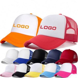 Casquette Trucker 5 Panneaux Unie en Gros, Style Hip Hop Tendance, en Maille et Mousse, avec Logo Brodé Personnalisé pour la Plage et les Performances - Product Image 1