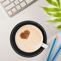 Ensemble de sous-verres en cuir PU blanc au design personnalisé en vrac