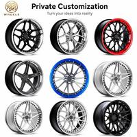 Jantes forgées sur mesure 19x9.5J 5x114.3 Gris Anthracite 10 branches avec accents rouges pour Honda Civic Type R Accord Camry Factory