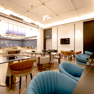 Nuova Elegante Sedia da Ristorante <span class=keywords><strong>in</strong></span> Pelle PU <span class=keywords><strong>con</strong></span> Cuscino e <span class=keywords><strong>Gambe</strong></span> <span class=keywords><strong>in</strong></span> <span class=keywords><strong>Legno</strong></span> Massello, Set di <span class=keywords><strong>Tavolo</strong></span> e Sedie Moderno Commerciale - Product Image 4
