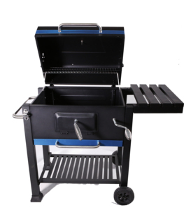 <span class=keywords><strong>Griglia</strong></span> <span class=keywords><strong>Barbecue</strong></span> Affumicatore da Esterno Resistente con Carrello, in <span class=keywords><strong>Ferro</strong></span> e Acciaio Durevole, a Carbonella, con Pannello Laterale - Product Image 1